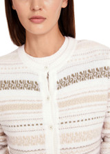 MARC CAIN COLLECTIONS Sage Powder Rethink Together Jacquard Cardigan | YC 39.06 M17 MARC CAIN COLLECTIONS Sage Powder Rethink Together Jacquard Cardigan | YC 39.06 M17