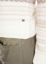 MARC CAIN COLLECTIONS Sage Powder Rethink Together Jacquard Cardigan | YC 39.06 M17 MARC CAIN COLLECTIONS Sage Powder Rethink Together Jacquard Cardigan | YC 39.06 M17