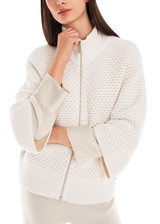 MARC CAIN ADDITIONS Off-White "Rethink Together" Short Cape | YA 14.01 M01