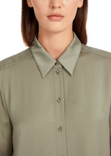 MARC CAIN COLLECTIONS Sage Powder Blouse In Viscose Crepe | YC 51.12 W01 MARC CAIN COLLECTIONS Sage Powder Blouse In Viscose Crepe | YC 51.12 W01