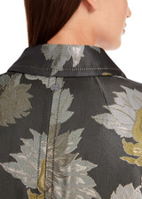 MARC CAIN COLLECTIONS Sage Powder Floral Jacquard Coat With Lurex | YC 11.06 W24 MARC CAIN COLLECTIONS Sage Powder Floral Jacquard Coat With Lurex | YC 11.06 W24