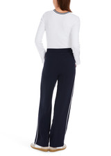 MARC CAIN SPORTS Navy Solid Pull-On Trousers Washington | YS 81.13 W05 MARC CAIN SPORTS Navy Solid Pull-On Trousers Washington | YS 81.13 W05