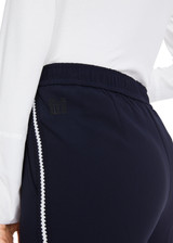 MARC CAIN SPORTS Navy Solid Pull-On Trousers Washington | YS 81.13 W05 MARC CAIN SPORTS Navy Solid Pull-On Trousers Washington | YS 81.13 W05