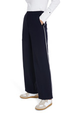 MARC CAIN SPORTS Navy Solid Pull-On Trousers Washington | YS 81.13 W05 MARC CAIN SPORTS Navy Solid Pull-On Trousers Washington | YS 81.13 W05