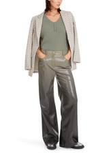 MARC CAIN COLLECTIONS Sage Powder Warri Fun Leather Trousers | YC 81.36 J25