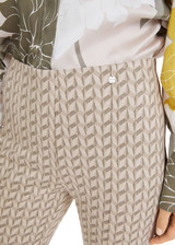 MARC CAIN COLLECTIONS New Pearl Melange Fatsa Jersey Jacquard Trousers | YC 81.50 J19 MARC CAIN COLLECTIONS New Pearl Melange Fatsa Jersey Jacquard Trousers | YC 81.50 J19