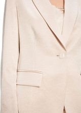 MARC CAIN COLLECTIONS Deep Pearl Hammered Satin Blazer | YC 34.23 W46 MARC CAIN COLLECTIONS Deep Pearl Hammered Satin Blazer | YC 34.23 W46