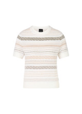 MARC CAIN COLLECTIONS Sage Powder Rethink Together Striped Pullover | YC 41.17 M17