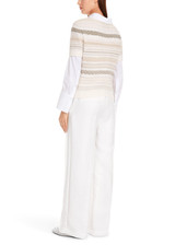 MARC CAIN COLLECTIONS Sage Powder Rethink Together Striped Pullover | YC 41.17 M17