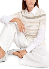 MARC CAIN COLLECTIONS Sage Powder Rethink Together Striped Pullover | YC 41.17 M17 MARC CAIN COLLECTIONS Sage Powder Rethink Together Striped Pullover | YC 41.17 M17