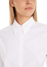MARC CAIN COLLECTIONS White Elegant Blouse With Pleat Details | YC 51.10 W71 MARC CAIN COLLECTIONS White Elegant Blouse With Pleat Details | YC 51.10 W71