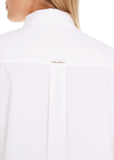 MARC CAIN COLLECTIONS White Elegant Blouse With Pleat Details | YC 51.10 W71