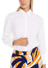 MARC CAIN COLLECTIONS White Elegant Blouse With Pleat Details | YC 51.10 W71 MARC CAIN COLLECTIONS White Elegant Blouse With Pleat Details | YC 51.10 W71