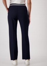 MONARI Blue Trousers With Their Elasticated Waistband | 409205 MONARI Blue Trousers With Their Elasticated Waistband | 409205