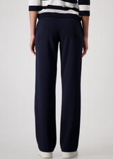 MONARI Deep Ocean Trousers With Script Waistband | 409332 MONARI Deep Ocean Trousers With Script Waistband | 409332