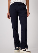 MONARI Deep Ocean Chinos With Side Slit | 409338 MONARI Deep Ocean Chinos With Side Slit | 409338