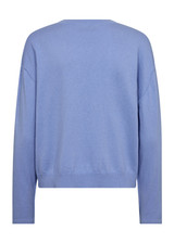 MOS MOSH Hydrangea Chani Placket Knit | 168660 MOS MOSH Hydrangea Chani Placket Knit | 168660