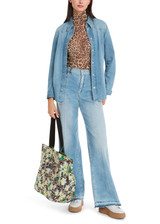 MARC CAIN SPORTS Baby Blue Rethink Together Blouse In Used Denim | YS 51.07 D06
