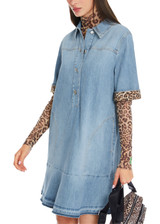 MARC CAIN SPORTS Baby Blue Short Rethink Together Shirt Dress | YS 21.09 D06 MARC CAIN SPORTS Baby Blue Short Rethink Together Shirt Dress | YS 21.09 D06