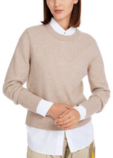 MARC CAIN COLLECTIONS New Pearl Melange Cashmere Sweater With Fine Cable Pattern | YC 41.12 M68 MARC CAIN COLLECTIONS New Pearl Melange Cashmere Sweater With Fine Cable Pattern | YC 41.12 M68
