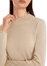 MARC CAIN ADDITIONS Gold Jumper With Glitter - Knitted In Germany | YA 41.03 M06