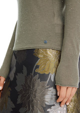 MARC CAIN COLLECTIONS Sage Powder Round Neck Wool Pullover | YC 41.20 M75 MARC CAIN COLLECTIONS Sage Powder Round Neck Wool Pullover | YC 41.20 M75