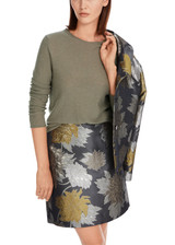 MARC CAIN COLLECTIONS Sage Powder Round Neck Wool Pullover | YC 41.20 M75 MARC CAIN COLLECTIONS Sage Powder Round Neck Wool Pullover | YC 41.20 M75