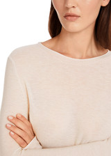 MARC CAIN COLLECTIONS Deep Pearl Round Neck Wool Pullover | YC 41.20 M75