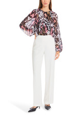 MARC CAIN COLLECTIONS Off-White Washington Slip-On Trousers | YC 81.15 W56 MARC CAIN COLLECTIONS Off-White Washington Slip-On Trousers | YC 81.15 W56