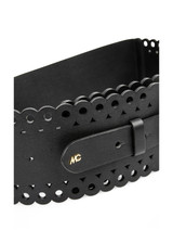 MARC CAIN COLLECTIONS Black Leather Belt With Perforated Pattern | YC G1.08 L43 MARC CAIN COLLECTIONS Black Leather Belt With Perforated Pattern | YC G1.08 L43