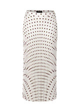 MARC CAIN COLLECTIONS Off-White Maxi Pleated Skirt With Polka Dot Print | YC 71.15 W28 MARC CAIN COLLECTIONS Off-White Maxi Pleated Skirt With Polka Dot Print | YC 71.15 W28
