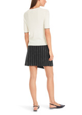 MARC CAIN COLLECTIONS Off-White Rethink Together Ribbed Sweater | YC 41.24 M77