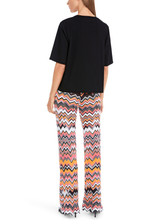 MARC CAIN COLLECTIONS Black T-Shirt With Delicate Lace | YC 48.36 J14 MARC CAIN COLLECTIONS Black T-Shirt With Delicate Lace | YC 48.36 J14