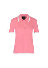 MARC CAIN COLLECTIONS Bright Candy Pink Polo Shirt - Knitted In Germany | YC 53.02 M31