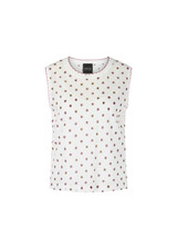 MARC CAIN COLLECTIONS Off-White Knitted In Germany Top With Polka Dots | YC 61.01 M24 MARC CAIN COLLECTIONS Off-White Knitted In Germany Top With Polka Dots | YC 61.01 M24