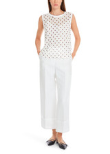 MARC CAIN COLLECTIONS Off-White Knitted In Germany Top With Polka Dots | YC 61.01 M24 MARC CAIN COLLECTIONS Off-White Knitted In Germany Top With Polka Dots | YC 61.01 M24