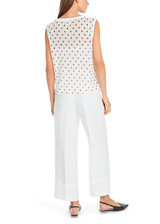 MARC CAIN COLLECTIONS Off-White Knitted In Germany Top With Polka Dots | YC 61.01 M24 MARC CAIN COLLECTIONS Off-White Knitted In Germany Top With Polka Dots | YC 61.01 M24