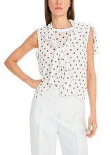 MARC CAIN COLLECTIONS Off-White Knitted In Germany Top With Polka Dots | YC 61.01 M24 MARC CAIN COLLECTIONS Off-White Knitted In Germany Top With Polka Dots | YC 61.01 M24
