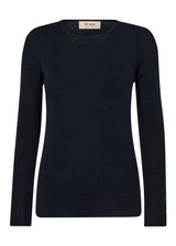 MOS MOSH Salute Navy Mmbouch O-Neck Knit | 168080 MOS MOSH Salute Navy Mmbouch O-Neck Knit | 168080