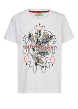 MOS MOSH White Mmhallin O-Ss Deco Tee | 168110 MOS MOSH White Mmhallin O-Ss Deco Tee | 168110
