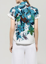 LUISA CERANO Multicolor Blouse With Hawaii Print | 218572/3744-1009 LUISA CERANO Multicolor Blouse With Hawaii Print | 218572/3744-1009