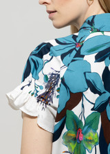 LUISA CERANO Multicolor Blouse With Hawaii Print | 218572/3744-1009 LUISA CERANO Multicolor Blouse With Hawaii Print | 218572/3744-1009
