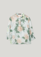LUISA CERANO Multicolor Ramie-Blouse Mit Flower-Print | 218575/3747-3109 LUISA CERANO Multicolor Ramie-Blouse Mit Flower-Print | 218575/3747-3109
