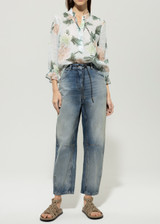 LUISA CERANO Multicolor Ramie-Blouse Mit Flower-Print | 218575/3747-3109 LUISA CERANO Multicolor Ramie-Blouse Mit Flower-Print | 218575/3747-3109