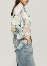 LUISA CERANO Multicolor Ramie-Blouse Mit Flower-Print | 218575/3747-3109 LUISA CERANO Multicolor Ramie-Blouse Mit Flower-Print | 218575/3747-3109