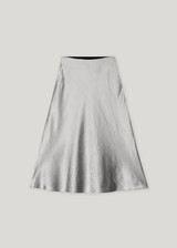 LUISA CERANO Gray Satin Skirt | 518279/3710-0151