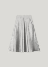 LUISA CERANO Gray Satin Skirt | 518279/3710-0151