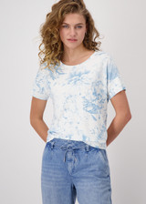 MONARI Blue T-Shirt With Floral Print | 409173 MONARI Blue T-Shirt With Floral Print | 409173