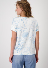 MONARI Blue T-Shirt With Floral Print | 409173 MONARI Blue T-Shirt With Floral Print | 409173