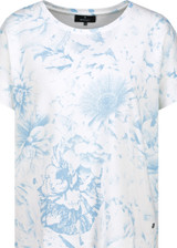 MONARI Blue T-Shirt With Floral Print | 409173 MONARI Blue T-Shirt With Floral Print | 409173